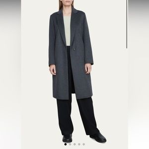 Vince Classic Wool-Blend Straight Coat